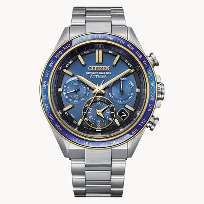 ATTESA Blue Dial Super Titanium with Platinum DLC Coating Bracelet ATTESA Blue Dial Super Titanium with Platinum DLC Coating Bracelet