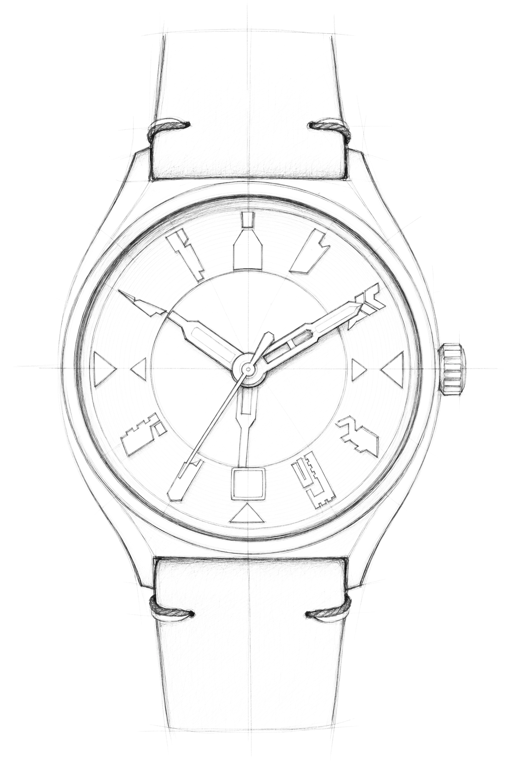 Watch technical diagram