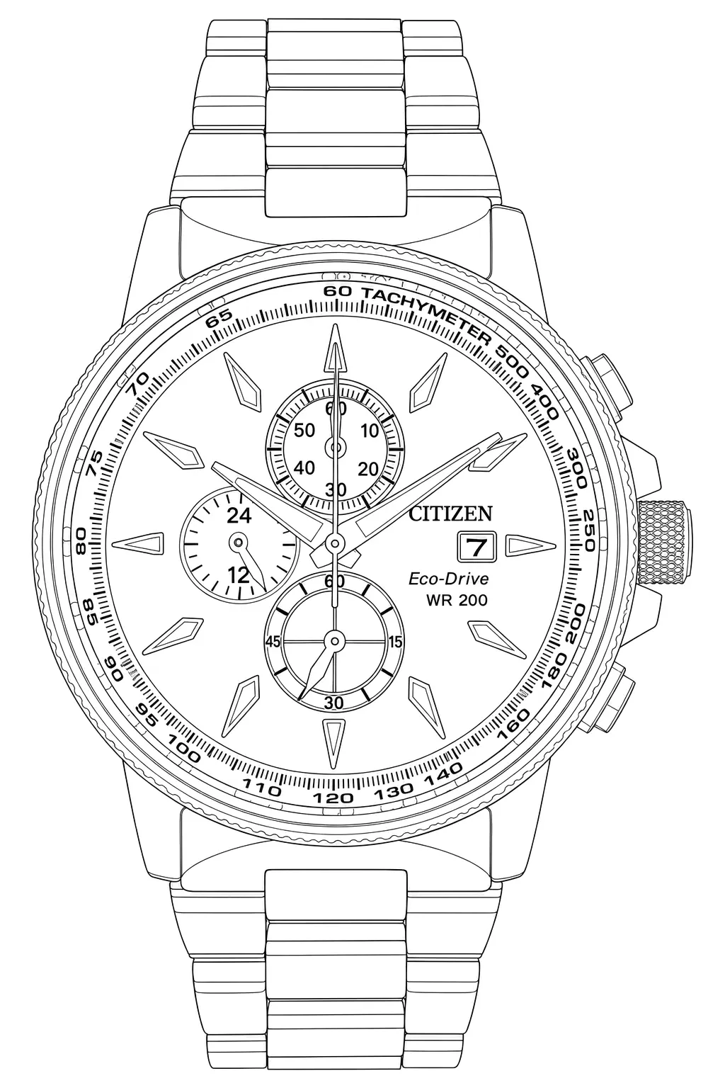Watch technical diagram