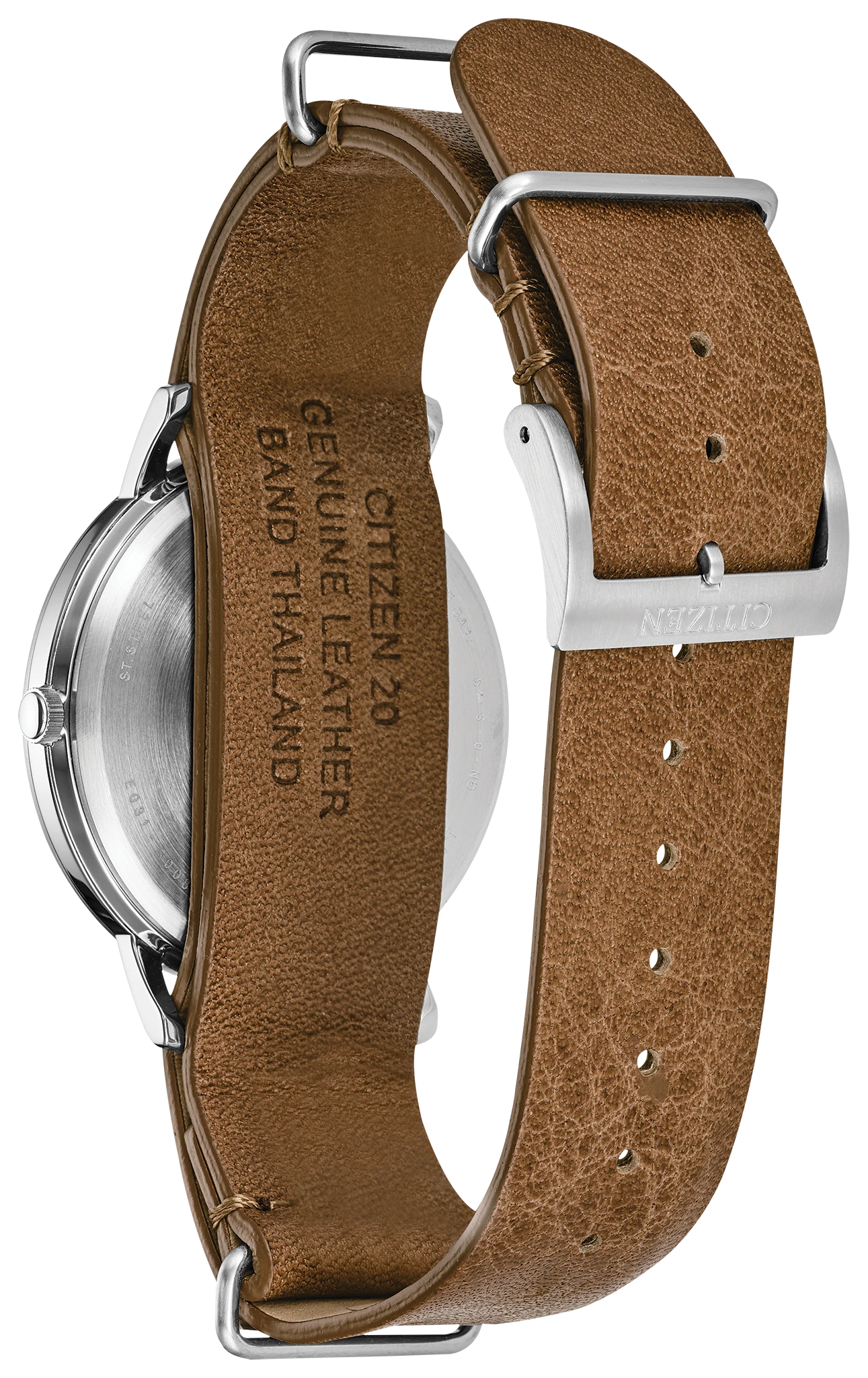 Chandler - Men's Brown Leather BJ6500-12L Navy Blue Watch