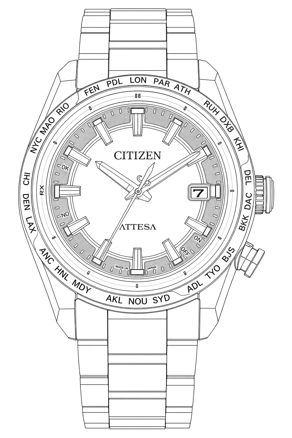 Watch technical diagram