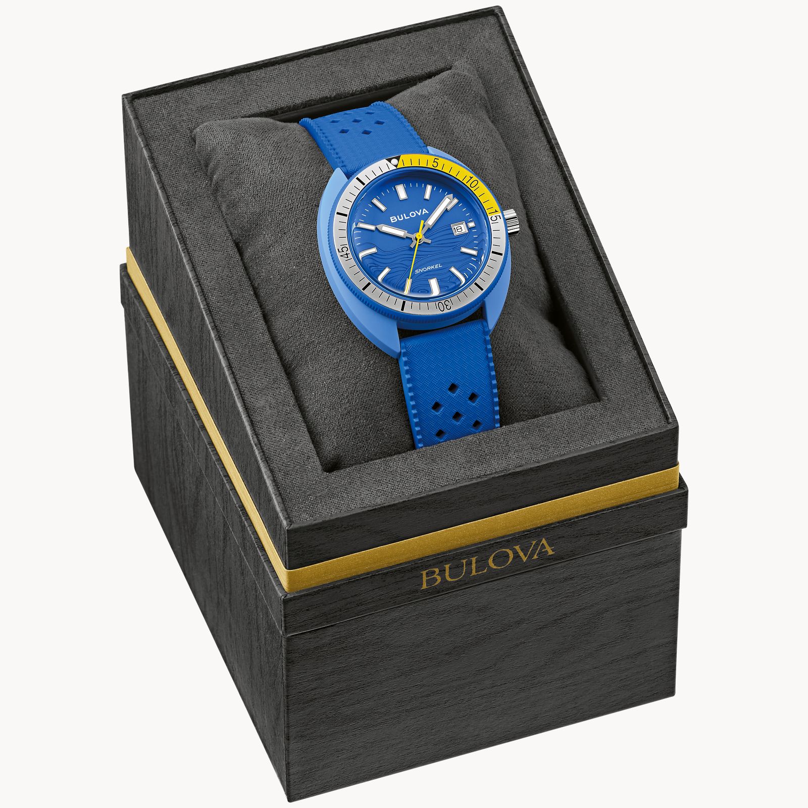 Bulova Snorkel "Blue Tang" Blue Dial Rubber Strap 100m WR Watch - 98B445 G-SHOCK Bulova Snorkel "Blue Tang" Blue Dial Rubber Strap 100m WR Watch - 98B445 G-SHOCK