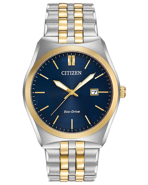  Citizen Men's Classic Corso Eco-Drive Watch, Chronograph, 12/24  Hour Time, Date, Sapphire Crystal, Stainless/ Blue Dial : Clothing, Shoes &  Jewelry