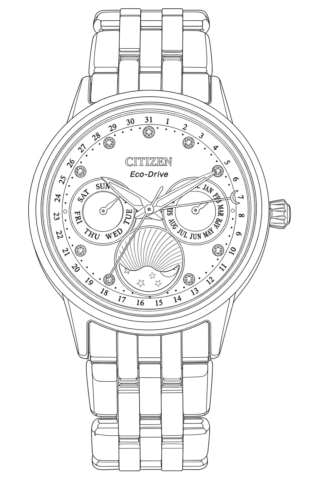 Watch technical diagram