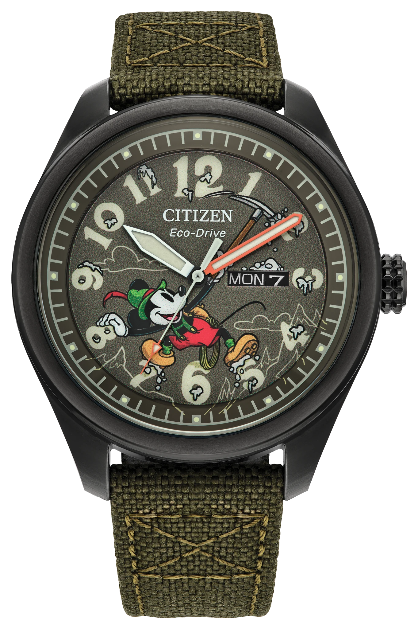 au maison Alpine Mickey Mouse Green Dial CORDURA® Strap AW0148-47W