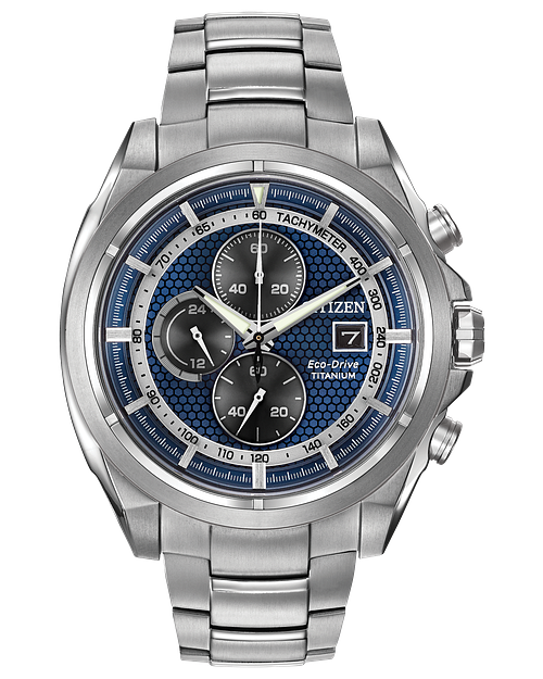 Chandler Blue Dial Super Titanium Bracelet CA0550 87L CITIZEN