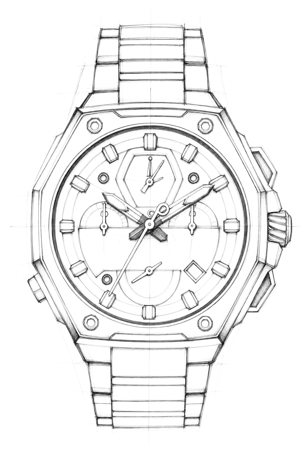 Watch technical diagram