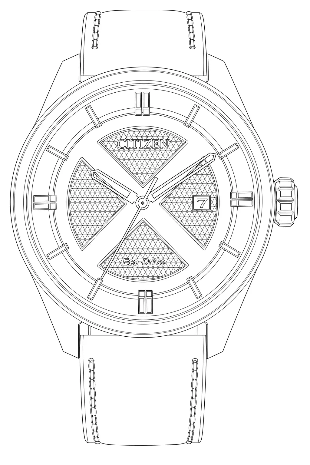 Watch technical diagram