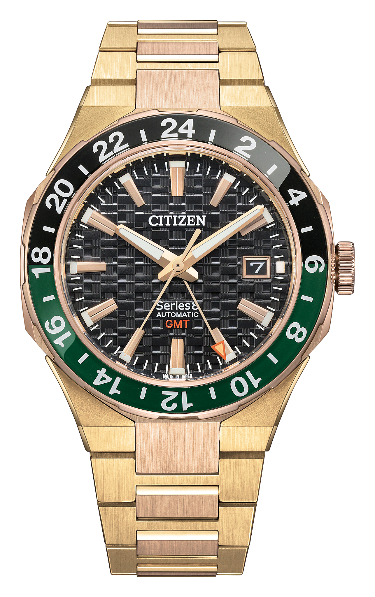 Series8 880 GMT Black Dial Stainless Steel Bracelet NB6033-51E 
