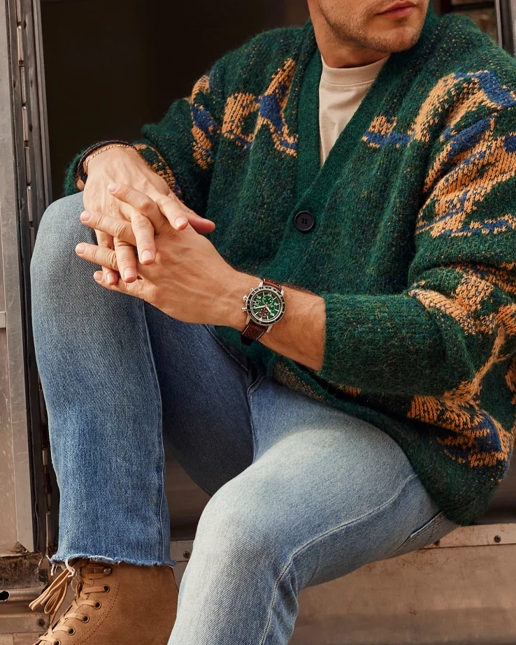 Brycen Green Dial Leather Strap CA0851-05X | CITIZEN