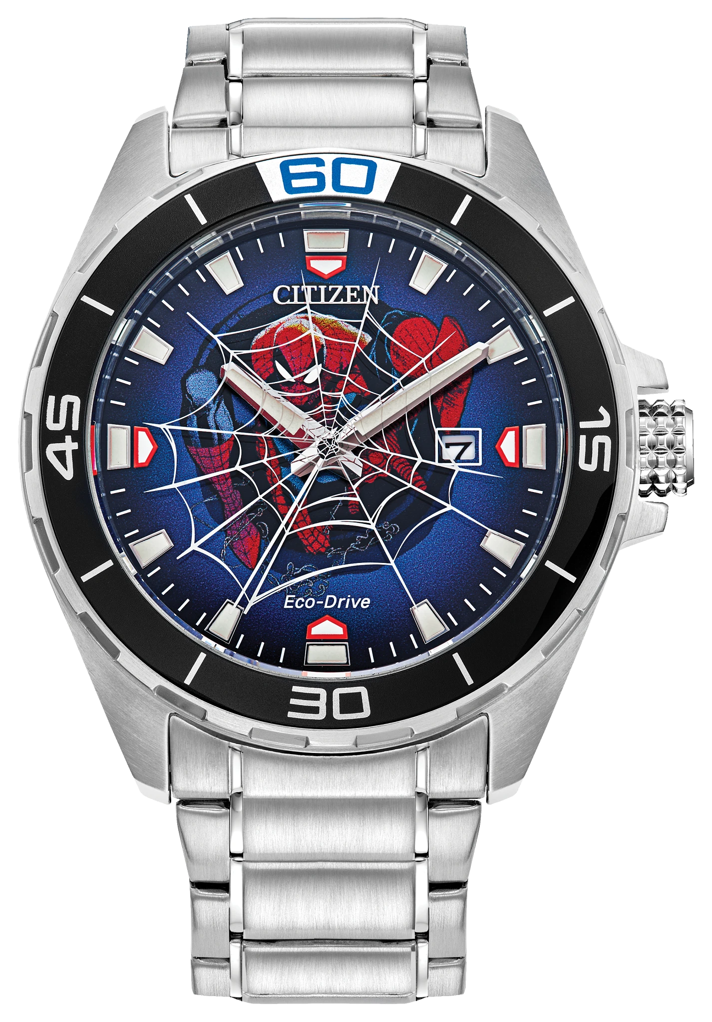 au maison Spider-Man Blue Dial Stainless Steel Bracelet BM7610-52W