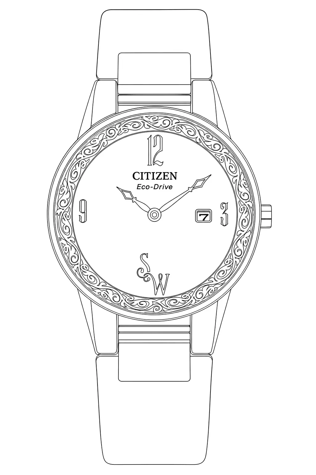 Watch technical diagram