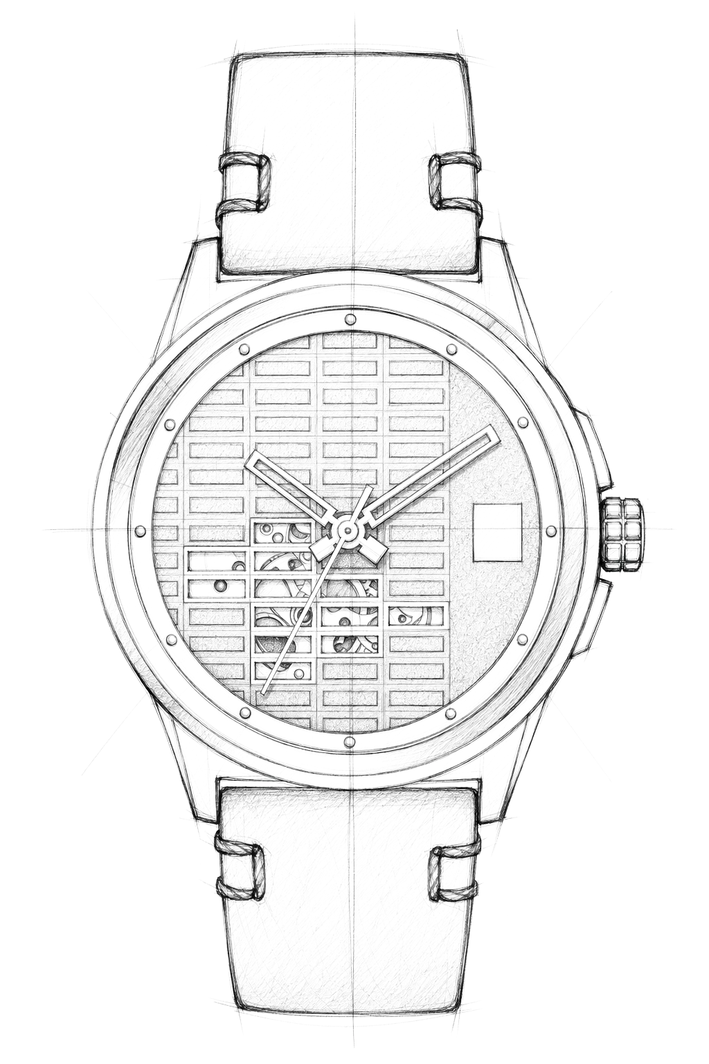 Watch technical diagram