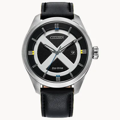 X-Men Black Dial Leather Strap AW5007-17W | CITIZEN X-Men Black Dial Leather Strap AW5007-17W | CITIZEN