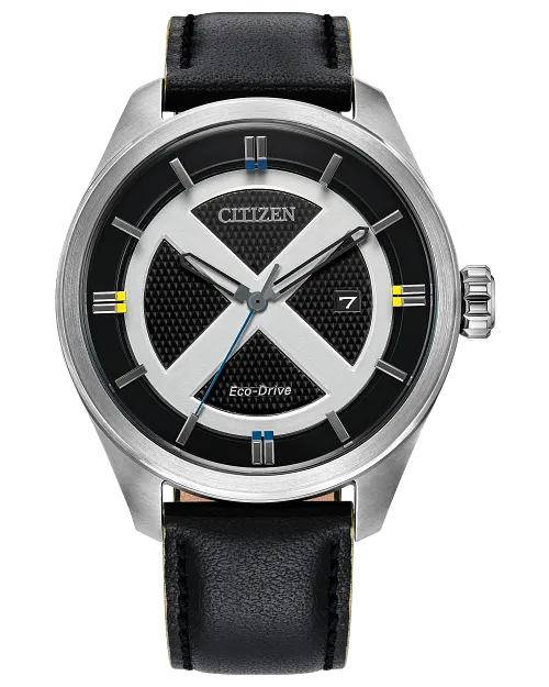 X-Men Black Dial Leather Strap AW5007-17W | CITIZEN X-Men Black Dial Leather Strap AW5007-17W | CITIZEN