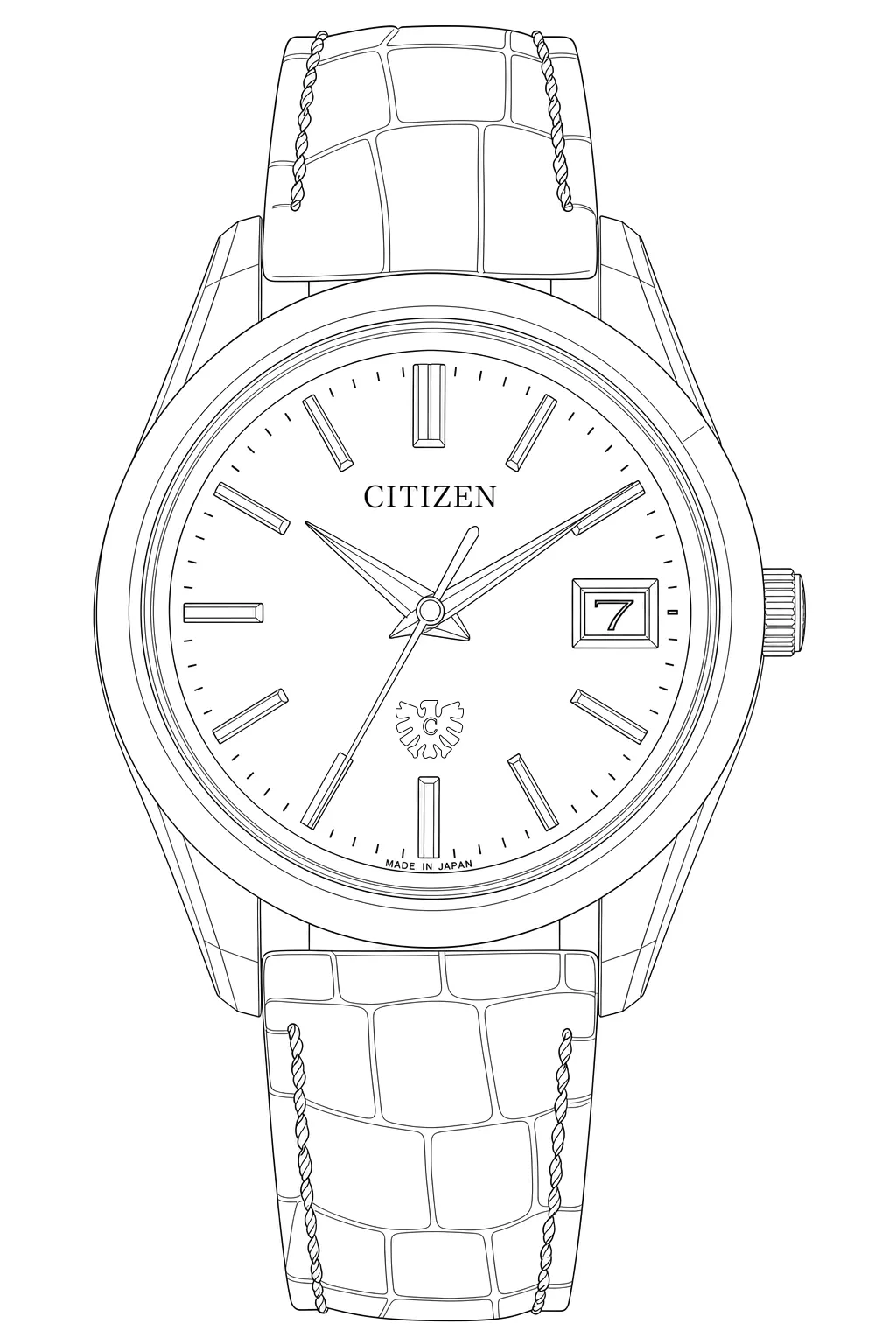 Watch technical diagram