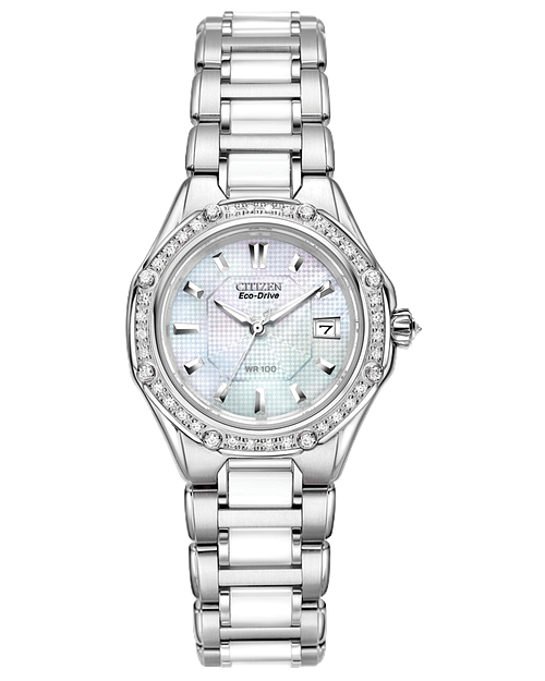 Octavia Ladies Eco Drive Sapphire Crystal Steel Watch CITIZEN