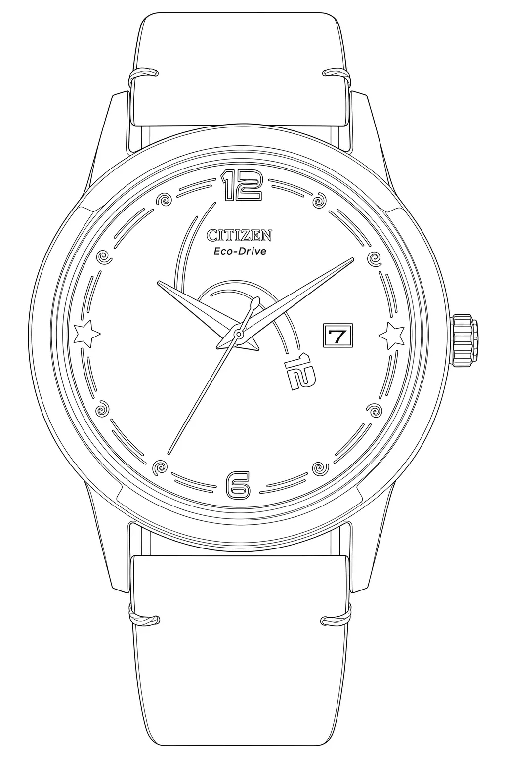 Watch technical diagram