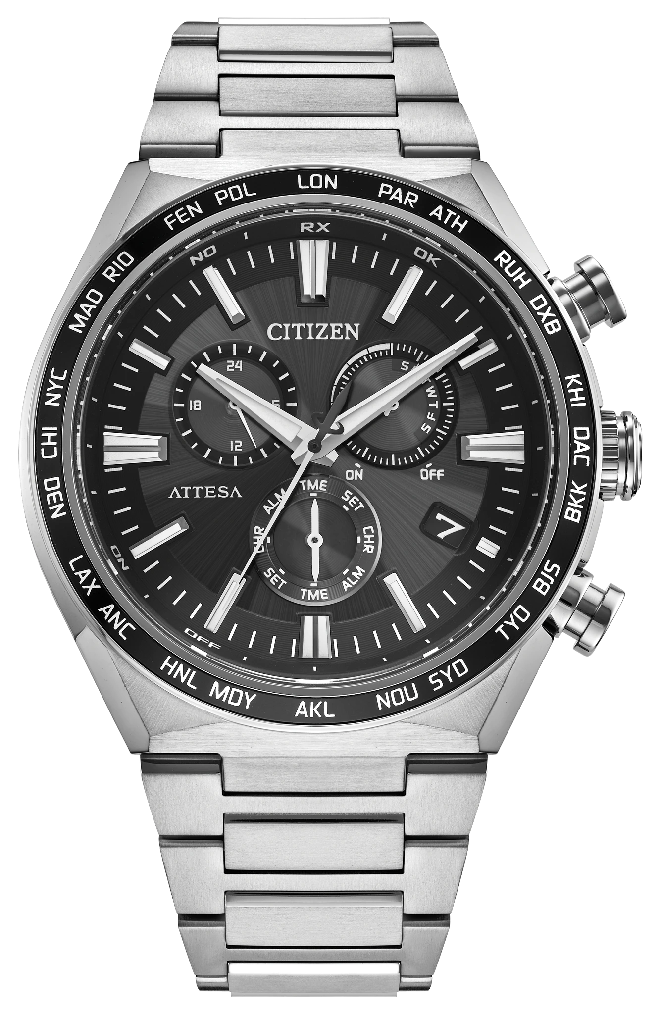 時計 CITIZEN CB5966-69E ATTESA Photovoltaic ATTESA Black Dial Super Titanium Bracelet CB5966-69E | CITIZEN