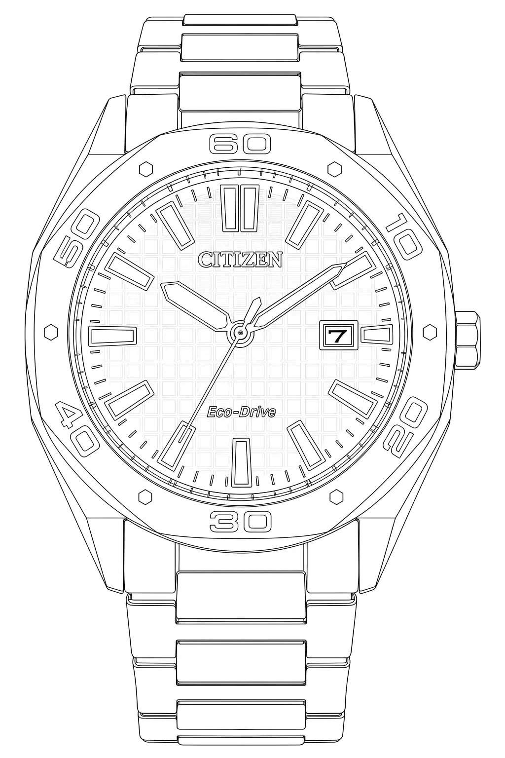 Watch technical diagram