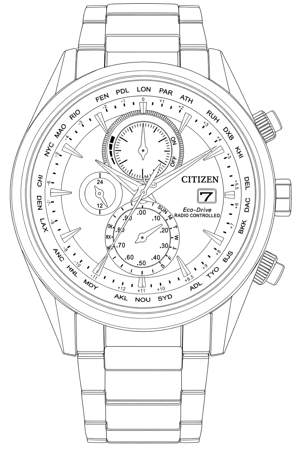 Watch technical diagram