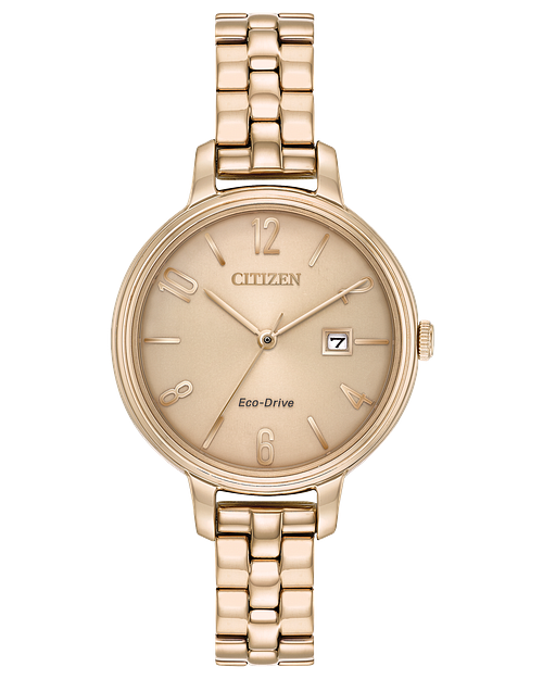 Chandler Ladies Eco Drive EW2443 55X Rose Gold Watch CITIZEN
