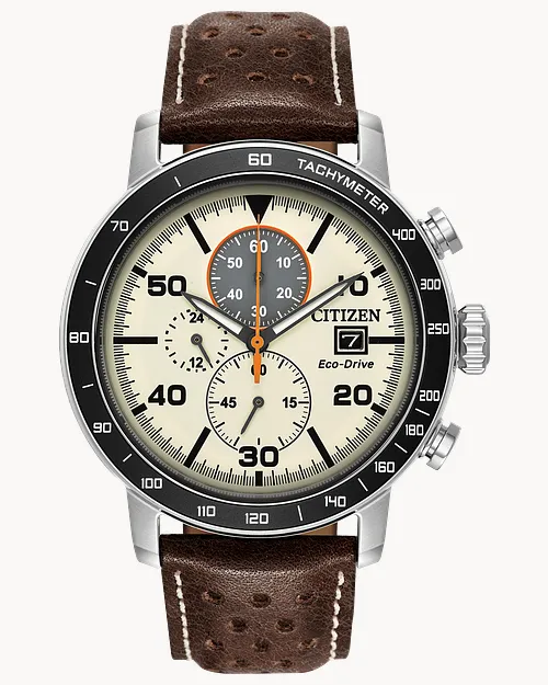 Brycen - Men's Eco-Drive CA0649-06X Leather Strap Watch | CITIZEN Brycen - Men's Eco-Drive CA0649-06X Leather Strap Watch | CITIZEN