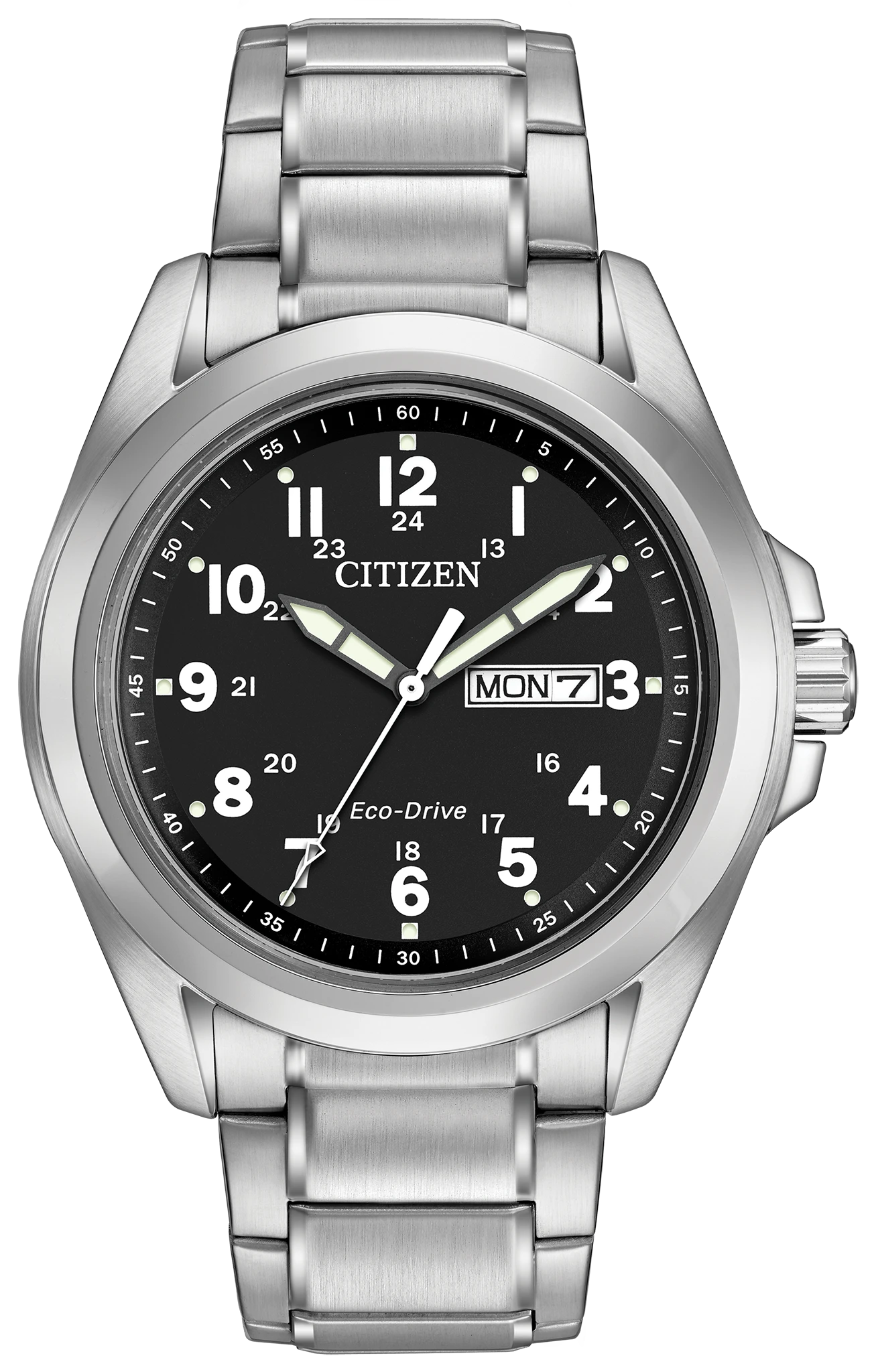 au maison Garrison-Men's Eco-Drive AW0050-82E Steel Sports Watch