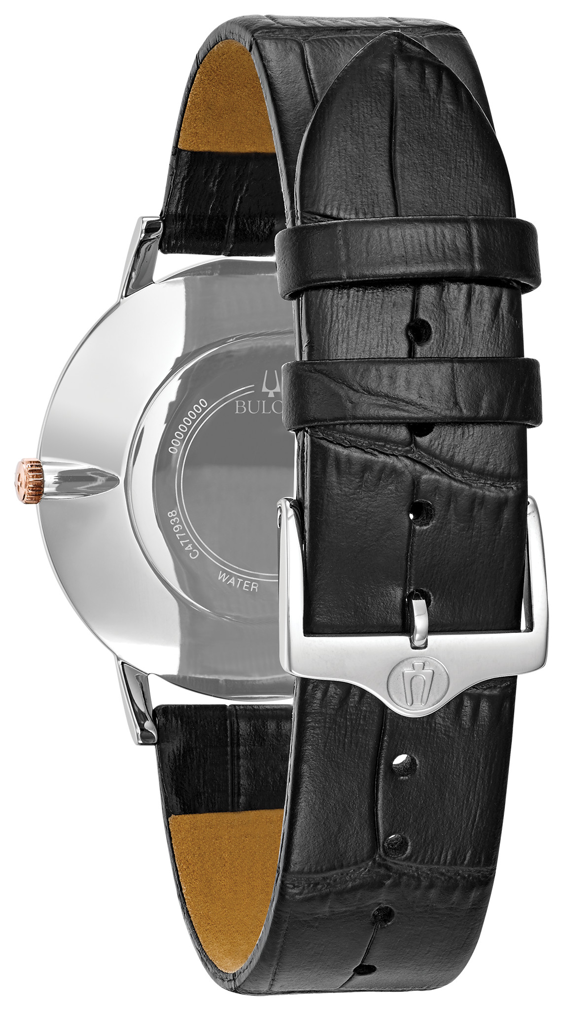 bulova men's leather watch