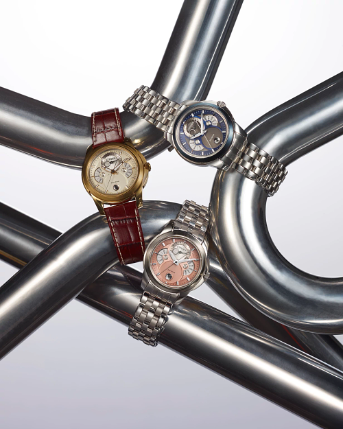Calendrier Salmon Dial Stainless Steel Bracelet BU0080-52X Calendrier Salmon Dial Stainless Steel Bracelet BU0080-52X