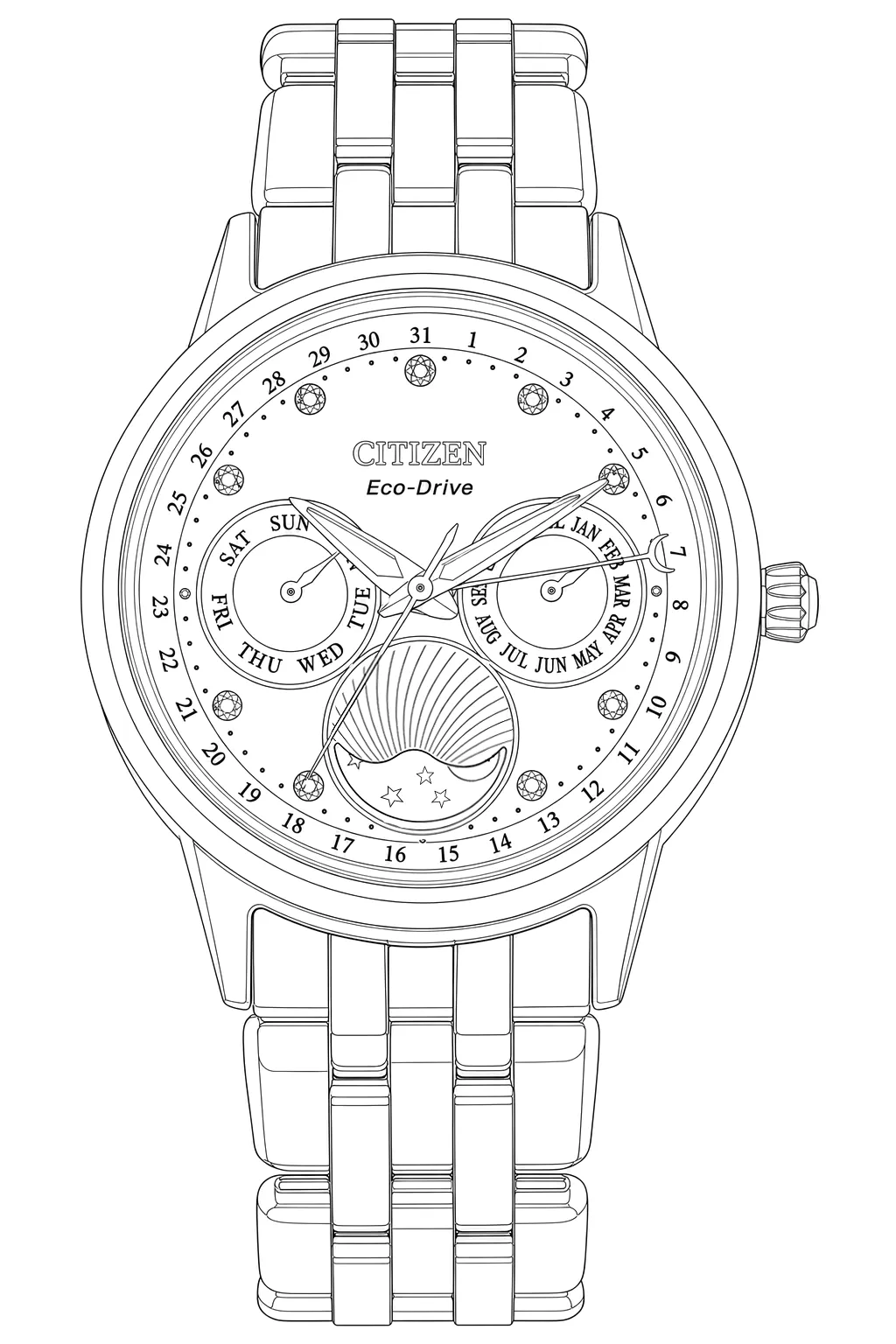 Watch technical diagram