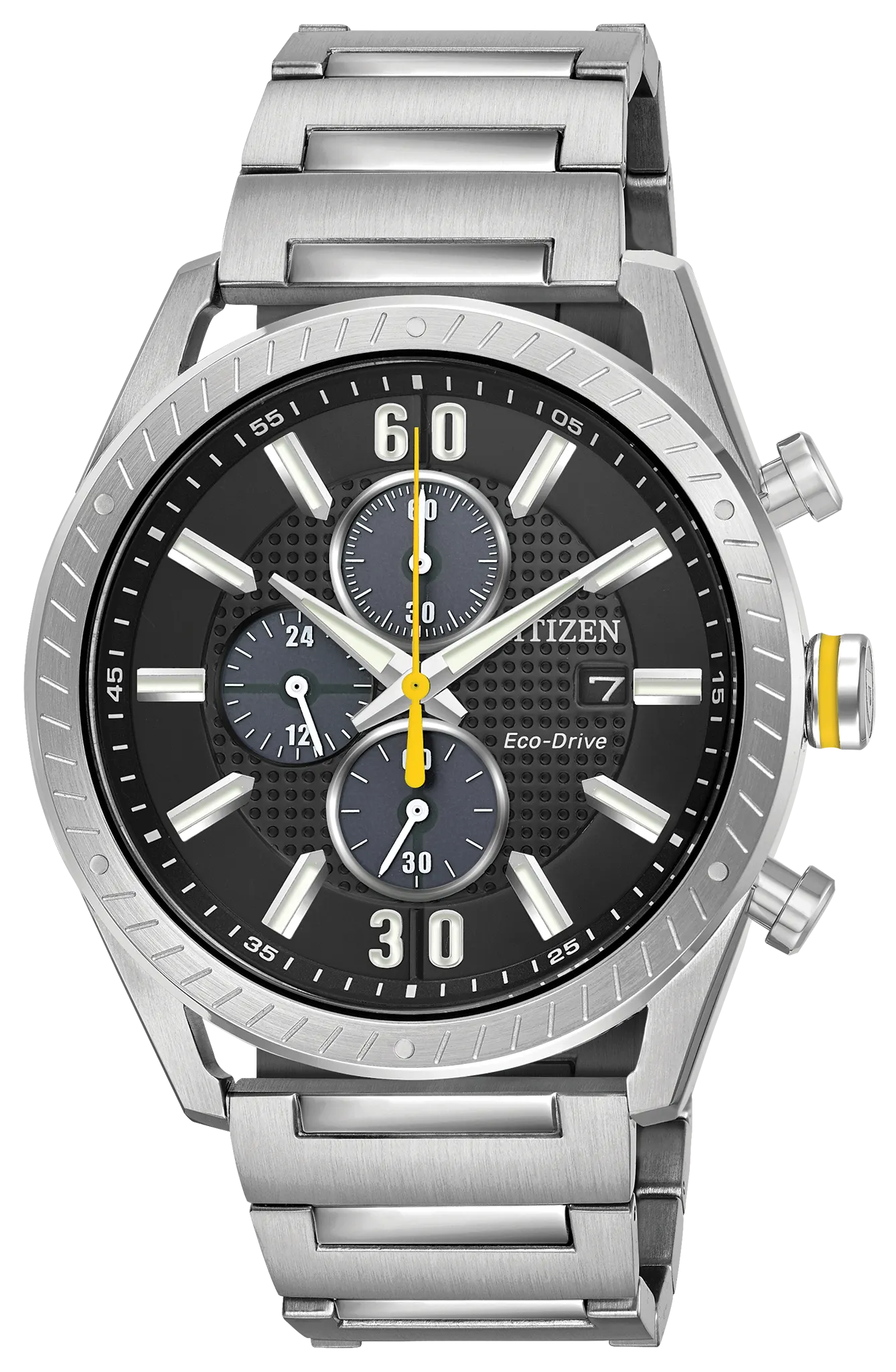 CTO - Men's Eco-Drive CA0660-54E Steel Yellow Accent Watch