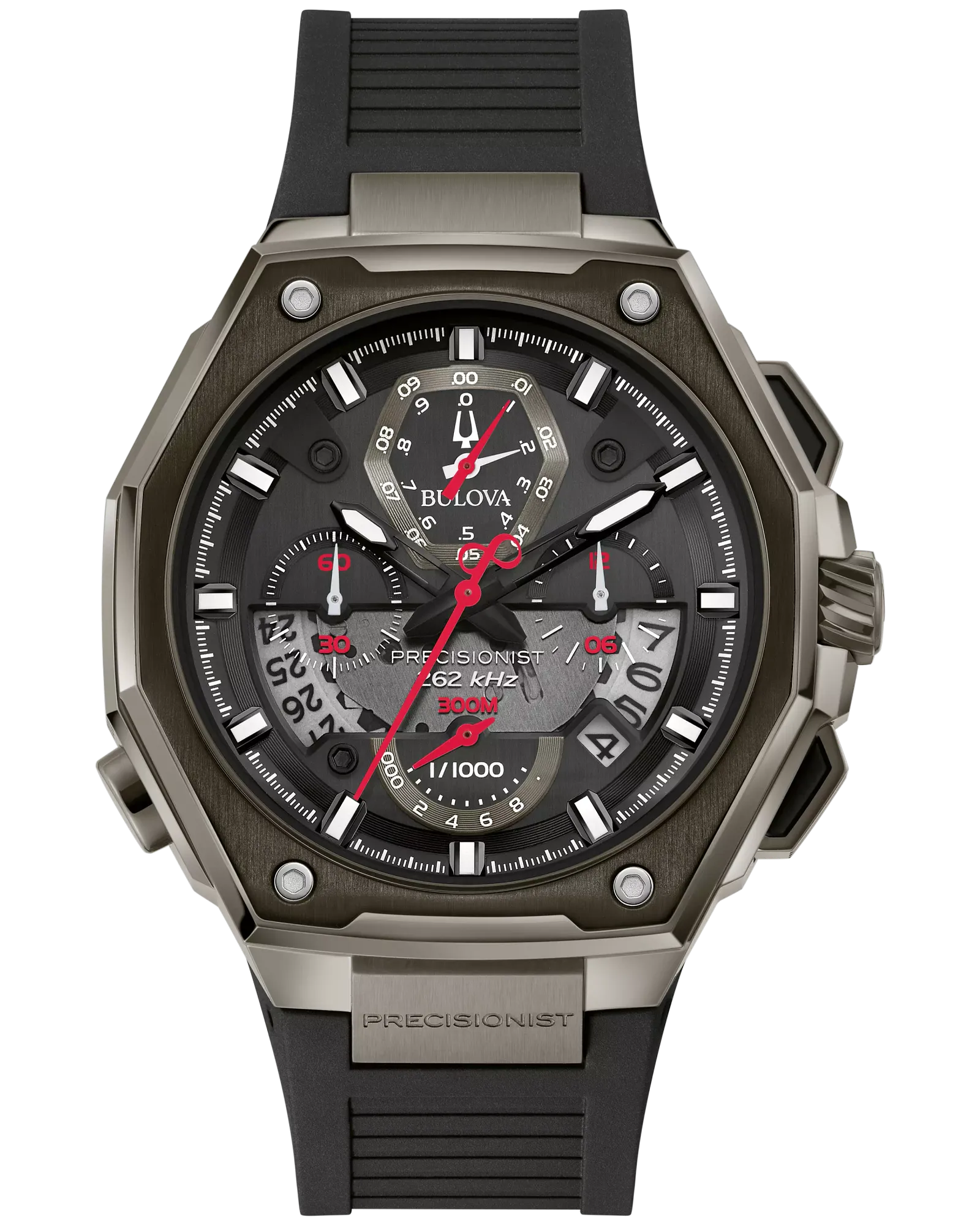 Bulova Black Dial EPDM Rubber Strap Series X 98B358 — Black