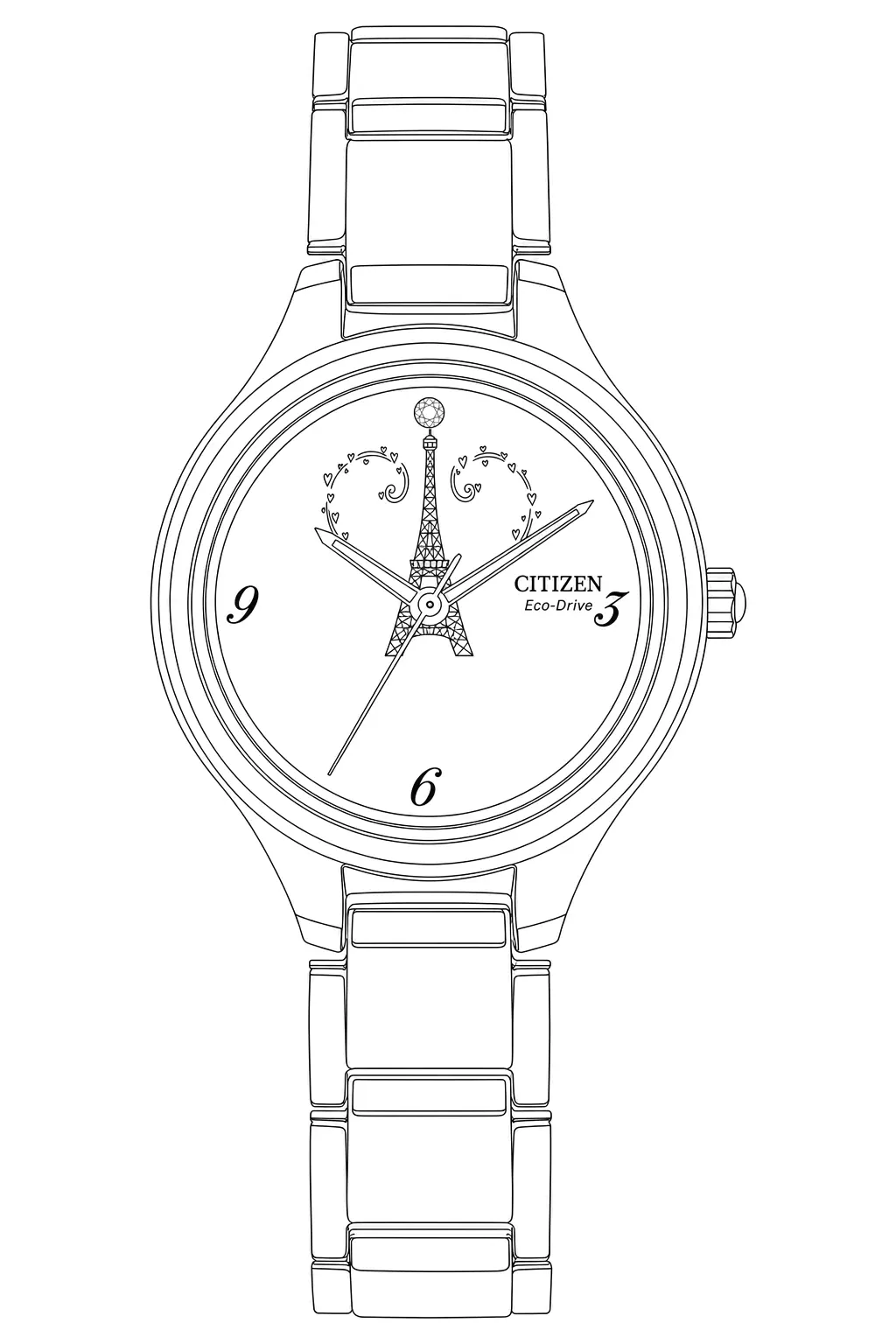 Watch technical diagram