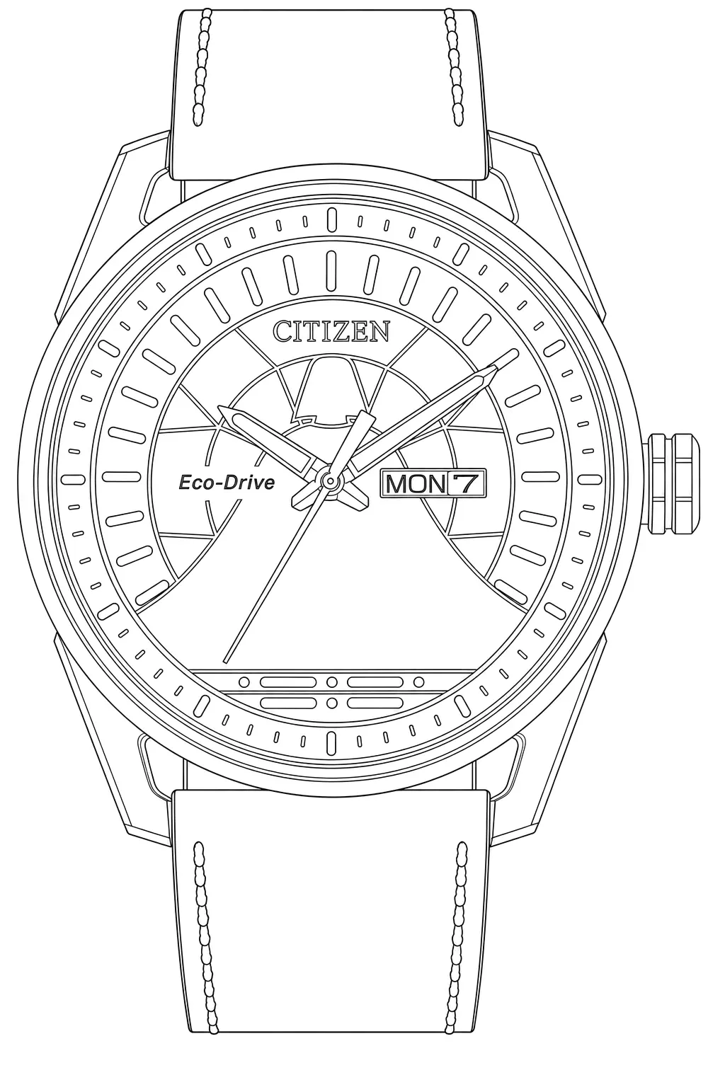 Watch technical diagram