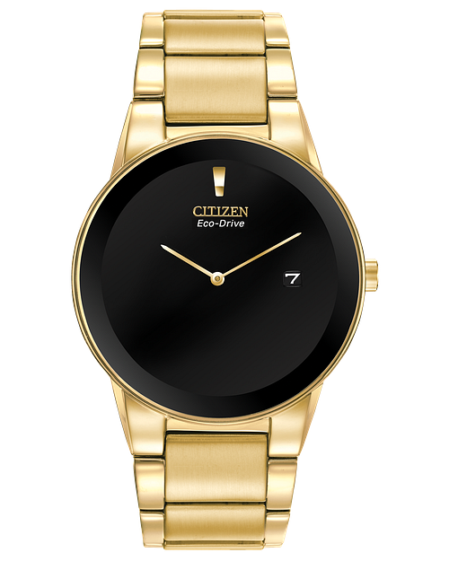 Axiom Men s Eco Drive AU1062 56E Black Blank Face Watch CITIZEN