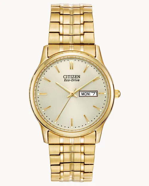 Corso - Men's Eco-Drive BM8452-99P Gold Water Resistant Watch Corso - Men's Eco-Drive BM8452-99P Gold Water Resistant Watch