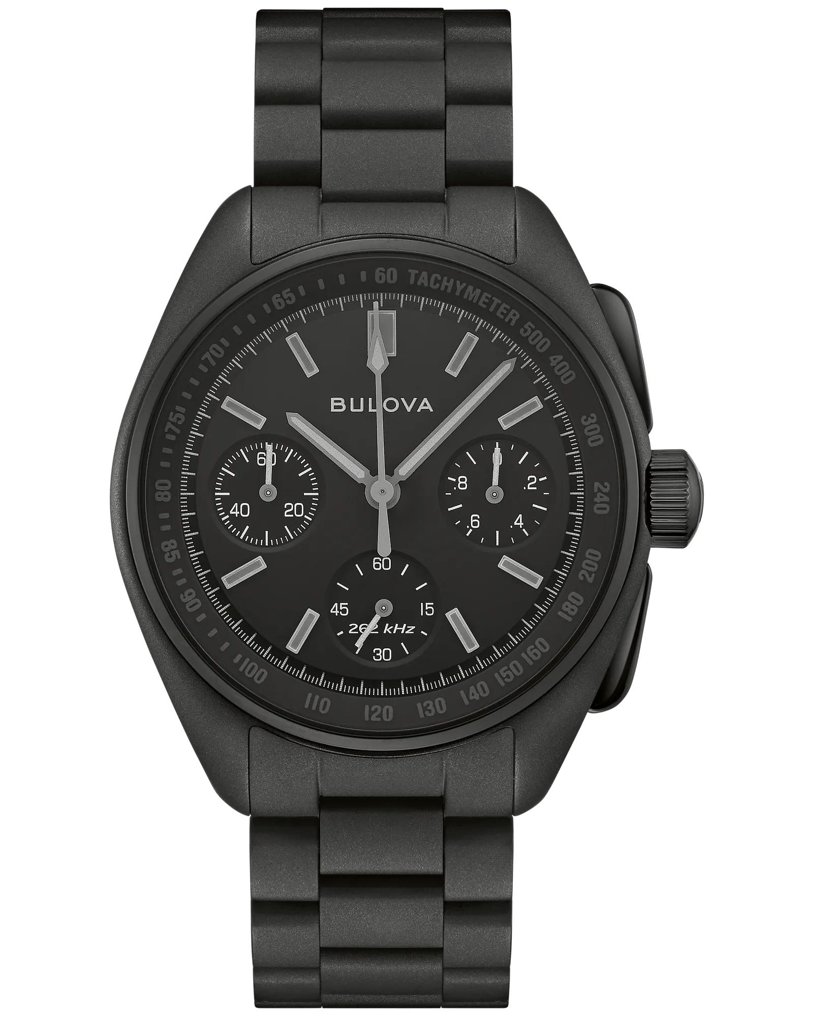 Bulova Black Dial Stainless Steel Bracelet Lunar Pilot Black Hole 98A335 — Black