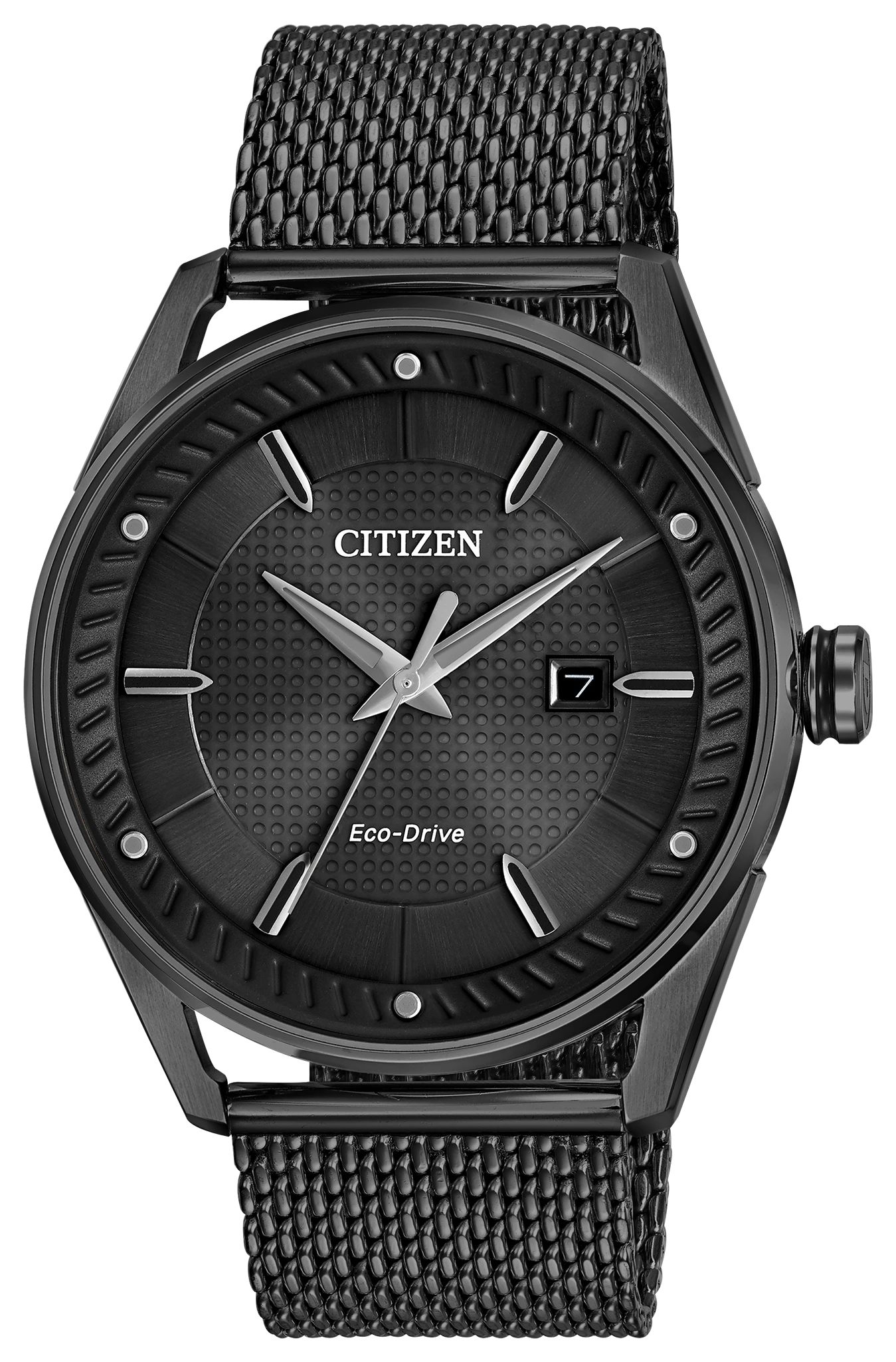 au maison CTO -Men's Eco-Drive BM6988-57E Black Mesh Strap Watch
