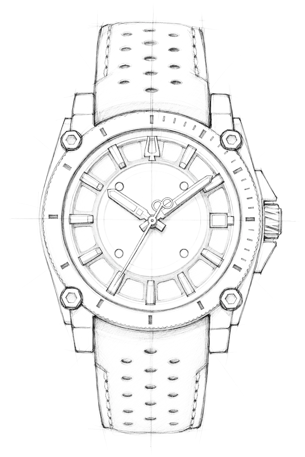 Watch technical diagram