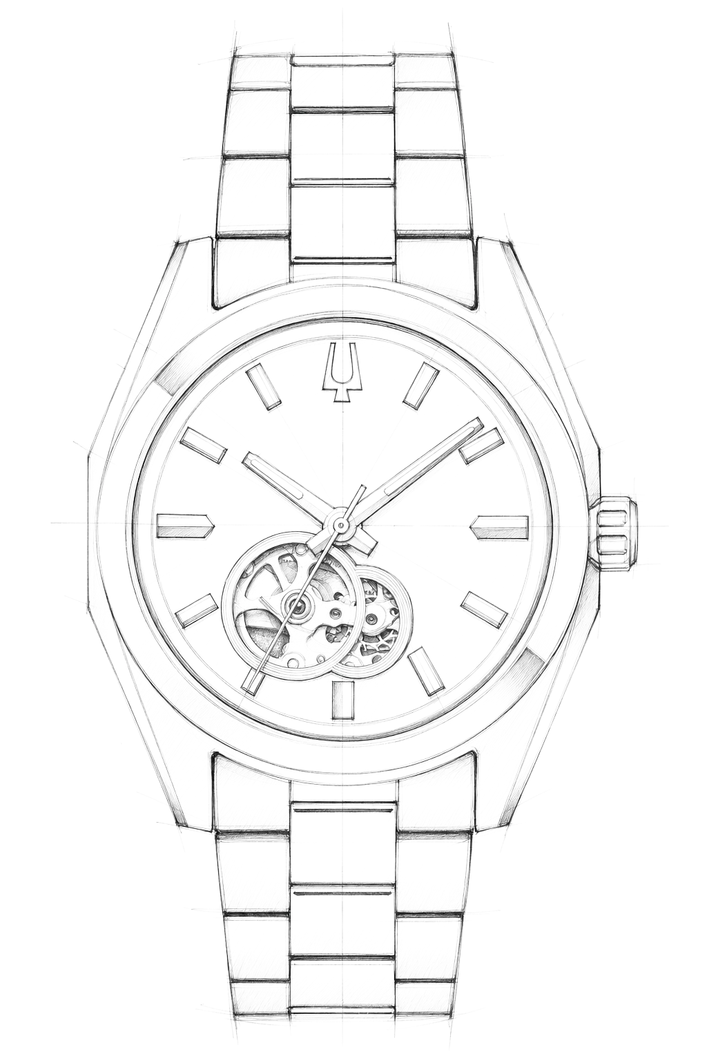 Watch technical diagram