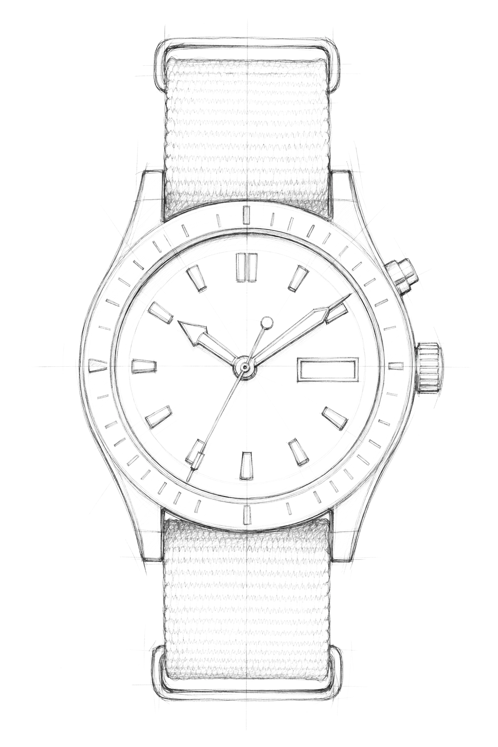 Watch technical diagram