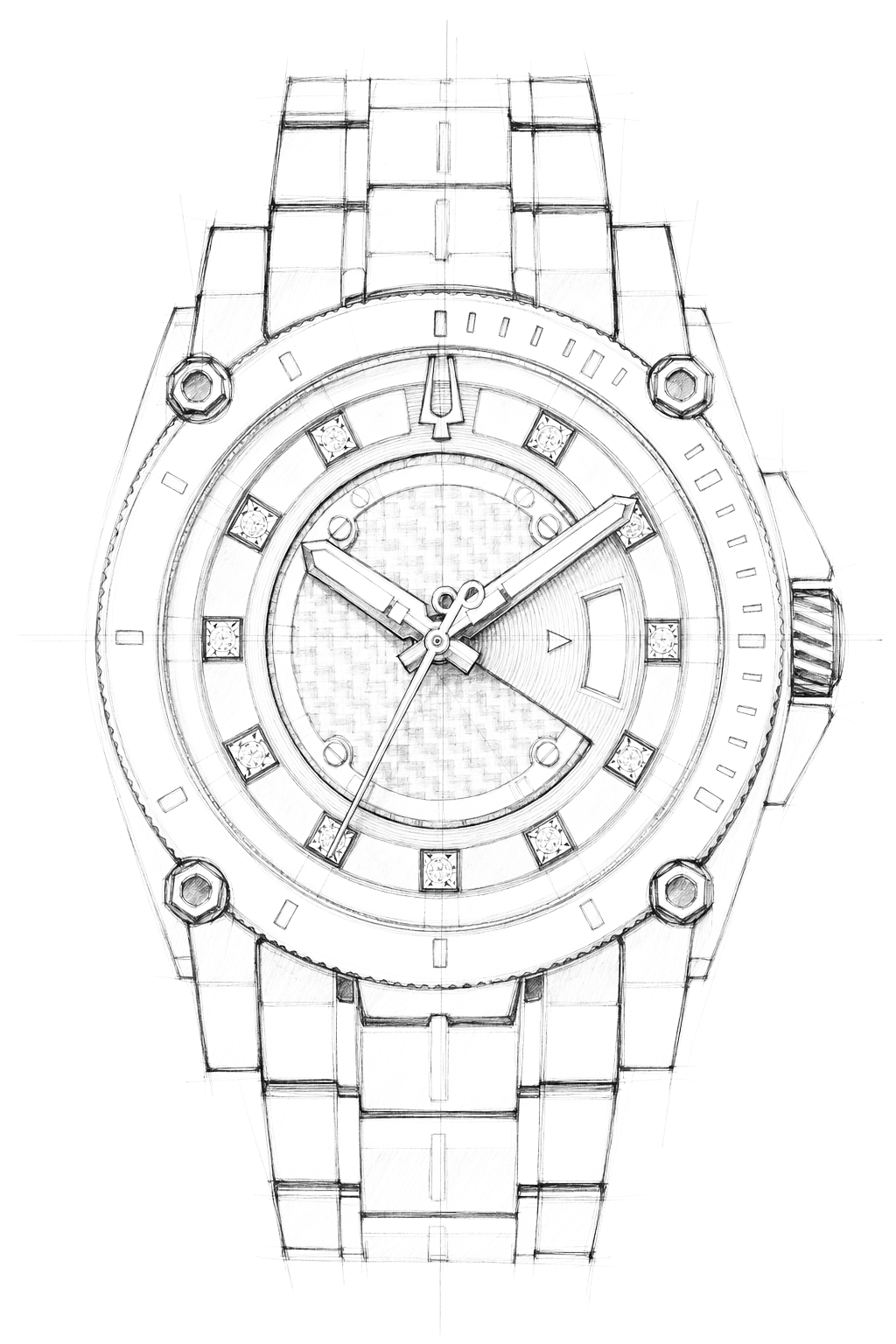 Watch technical diagram