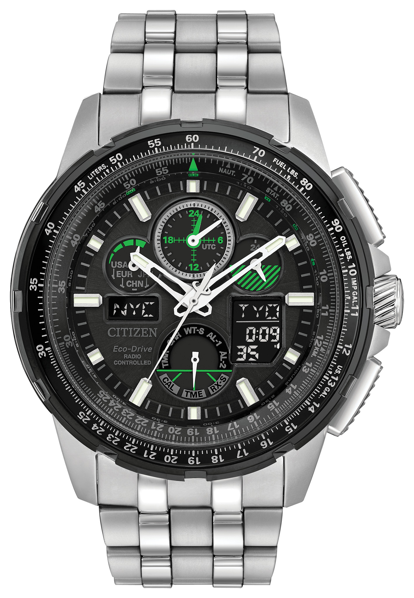 citizen eco drive skyhawk titanium