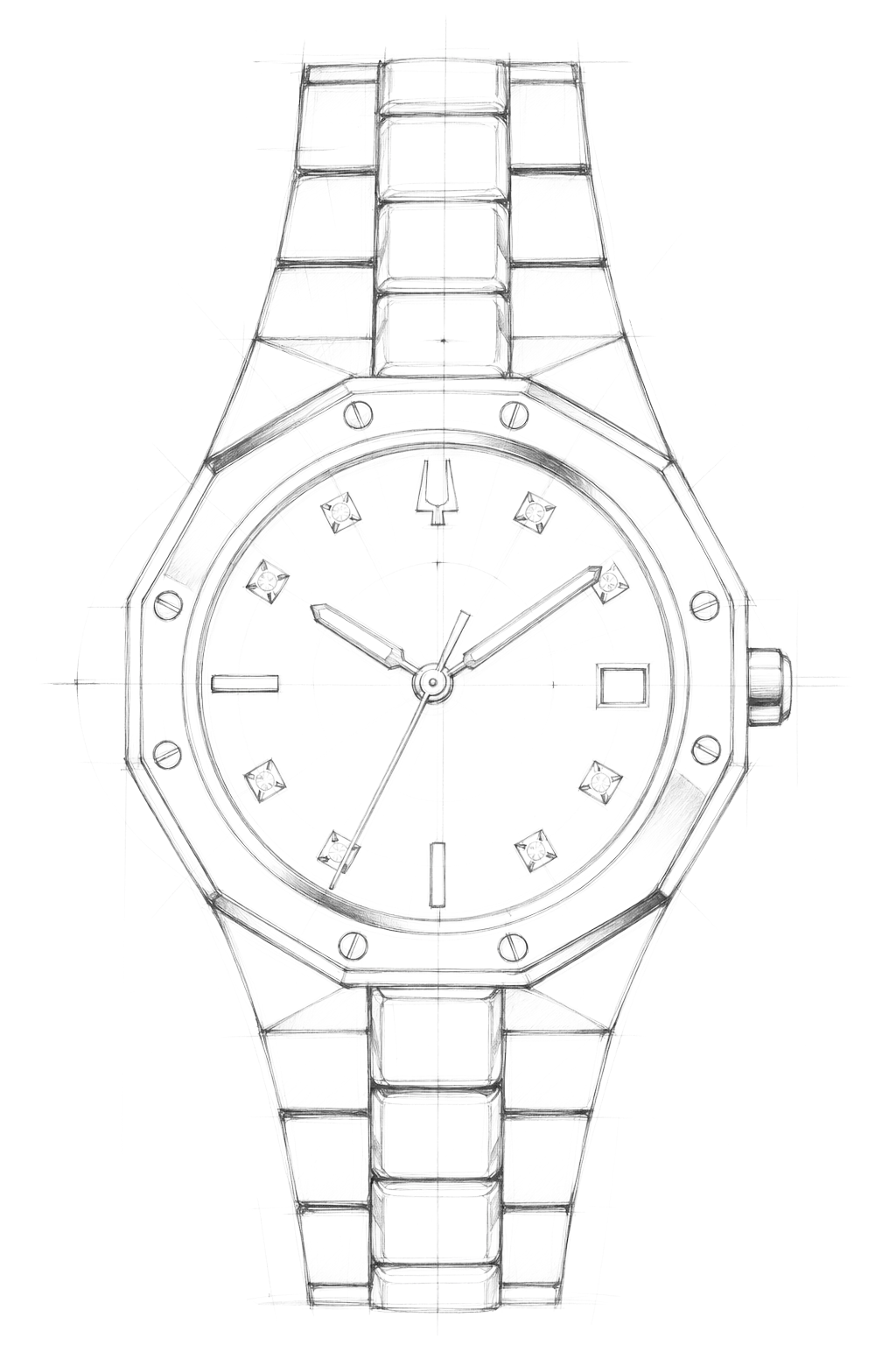 Watch technical diagram