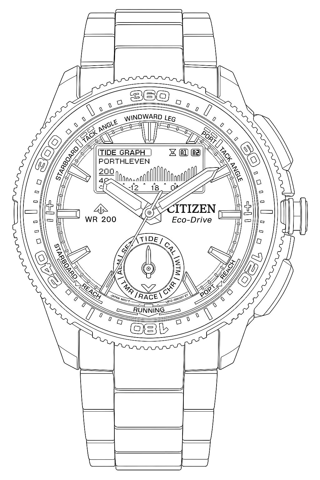 Watch technical diagram