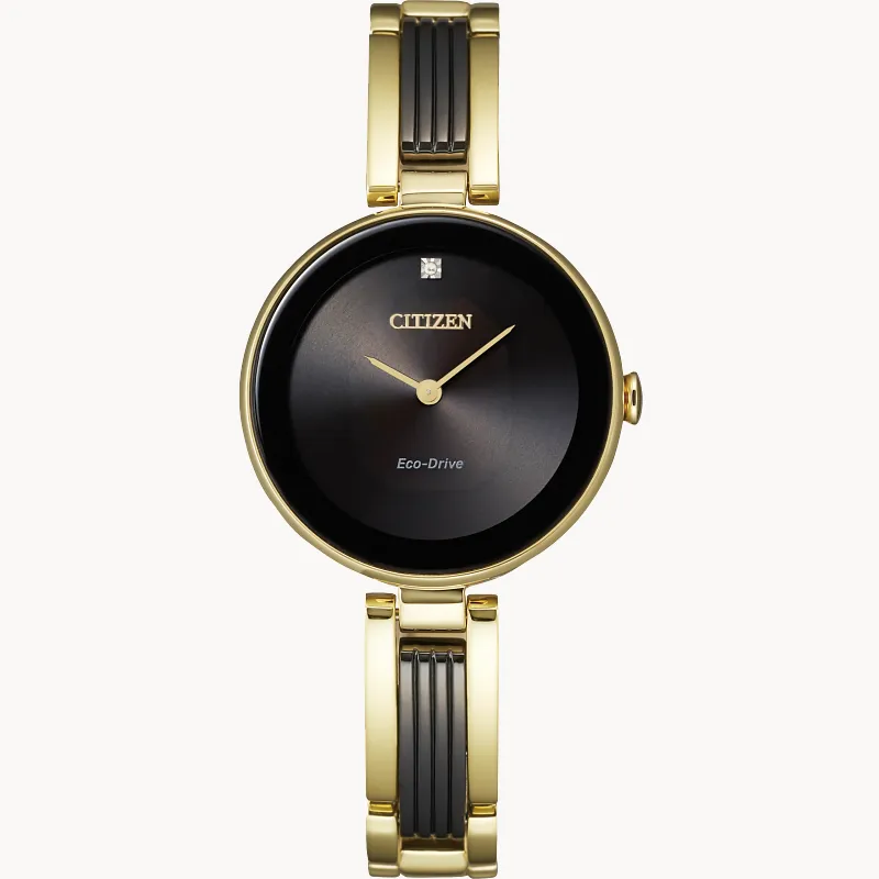Axiom Black Dial Stainless Steel Bangle EX1539-57E | CITIZEN Axiom Black Dial Stainless Steel Bangle EX1539-57E | CITIZEN