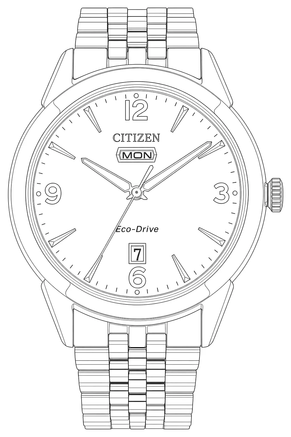 Watch technical diagram