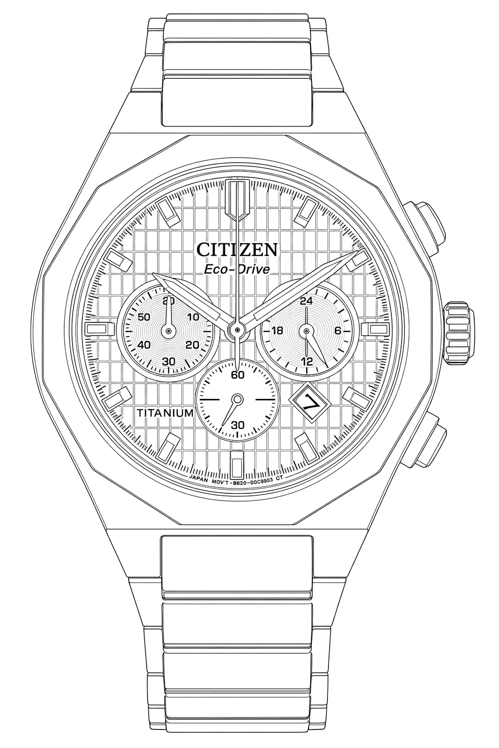 Watch technical diagram