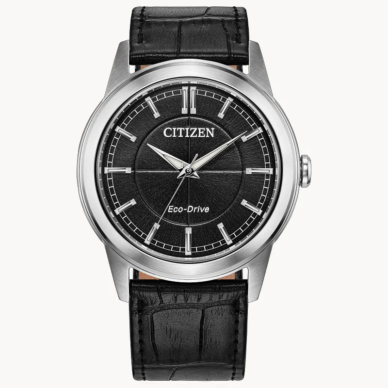 Rolan Black Dial Leather Strap AW2110-06E | CITIZEN Rolan Black Dial Leather Strap AW2110-06E | CITIZEN
